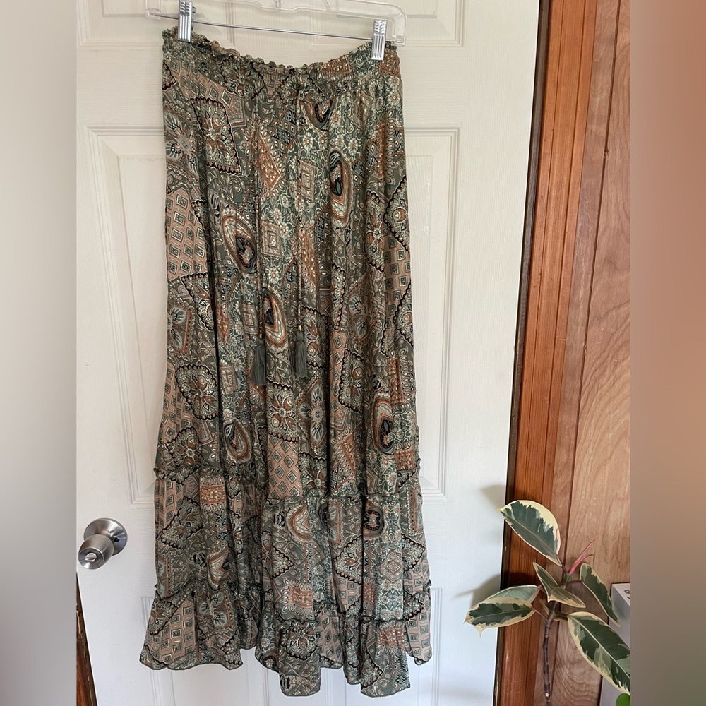Bohemian Patterned Maxi Skirt